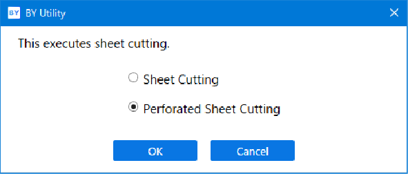 SheetCut separation/perforation