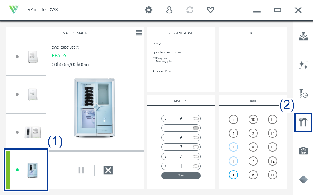 Configuración de la máquina principal de VPanel