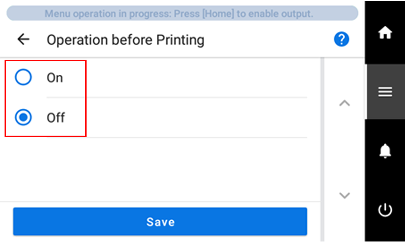 BeforPrintingAction