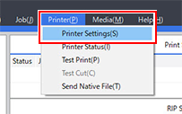 Printer settings