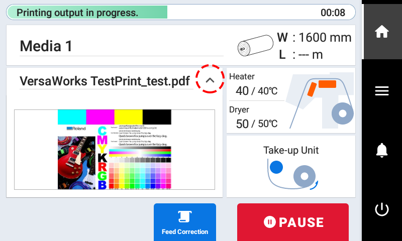 during printing